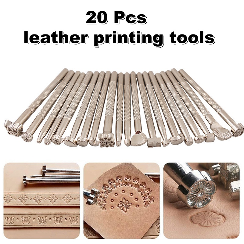 Leatherwork Kit - 20 szt. Narzędzi do tłoczenia skóry,