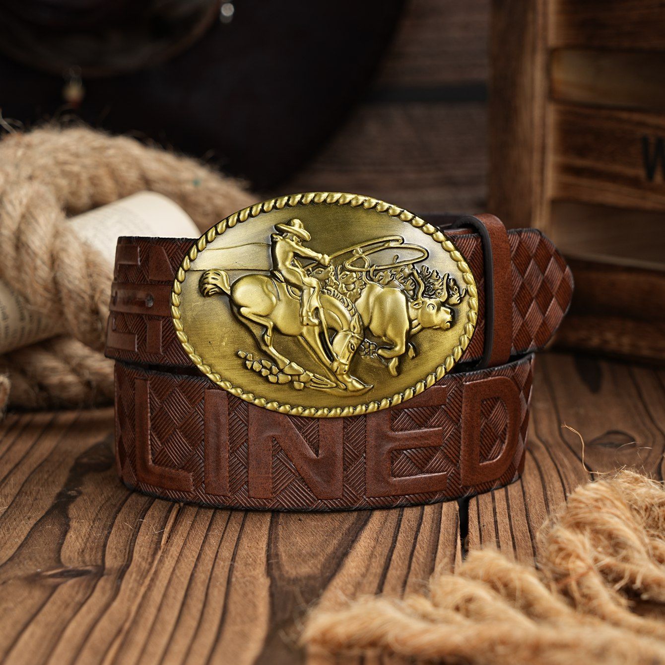 Leather Work Western - Męski i damski pasek w stylu