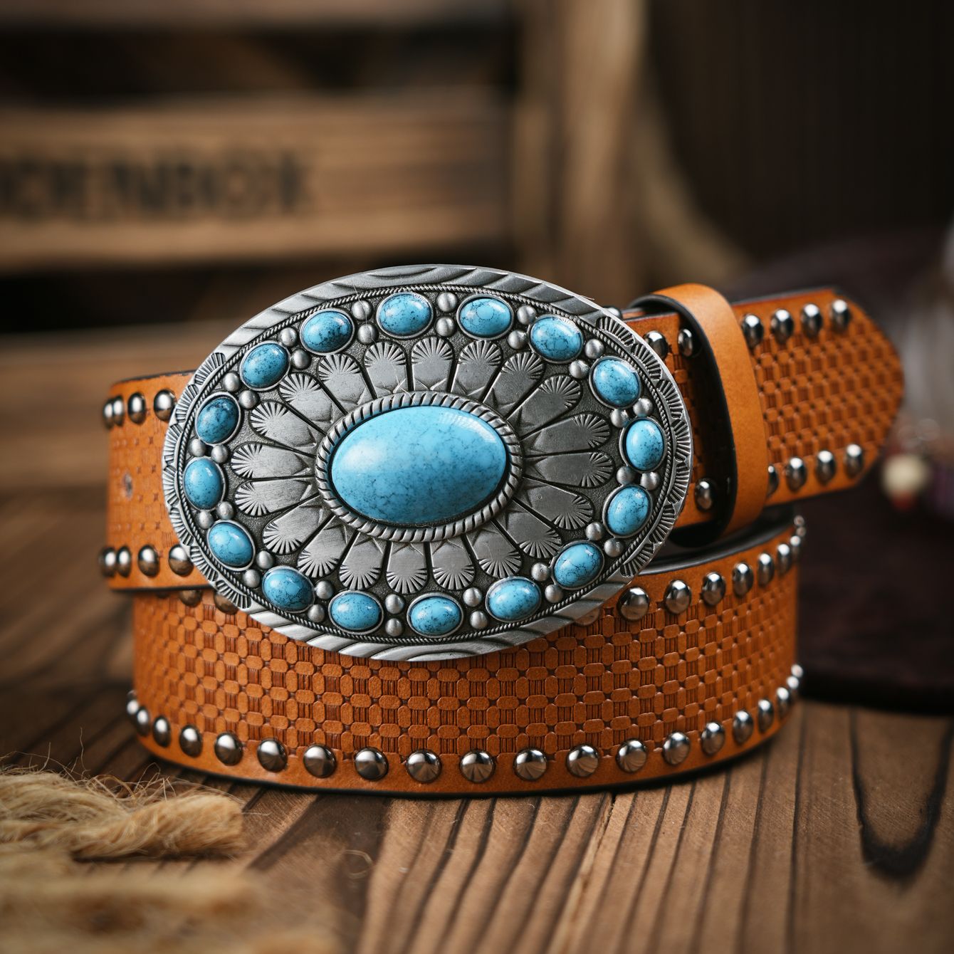 Leather Work Western - Męski i damski pasek w stylu