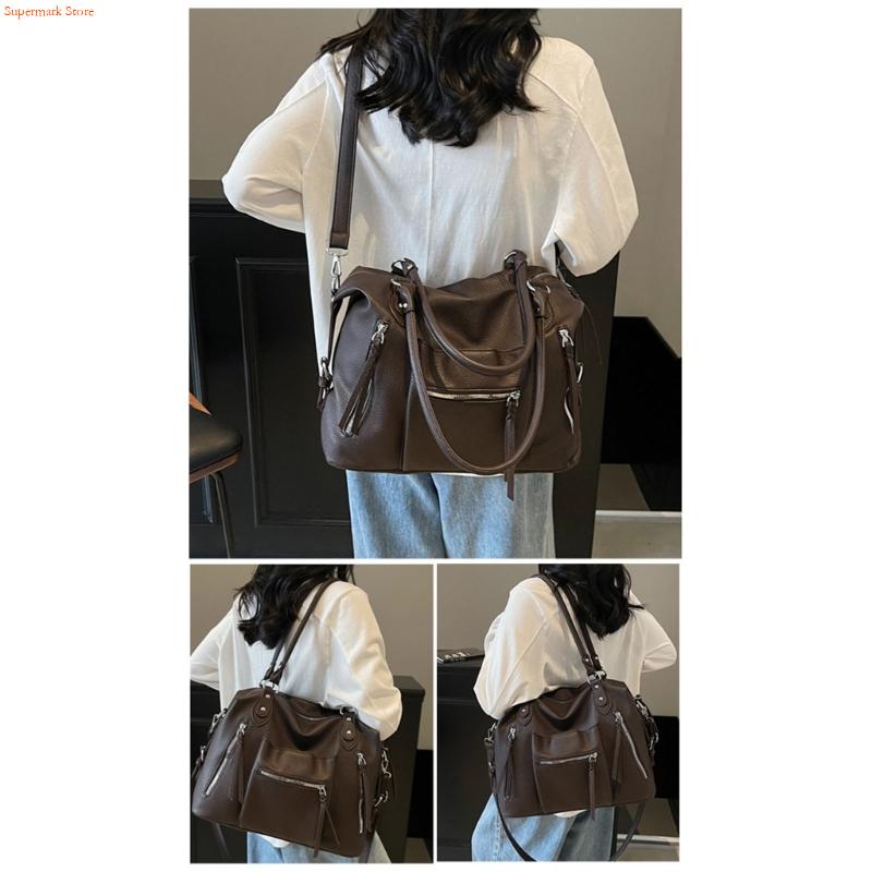 Leather Work Duffle - Q5WE uniwersalna torba pachami Retro estetyczna
