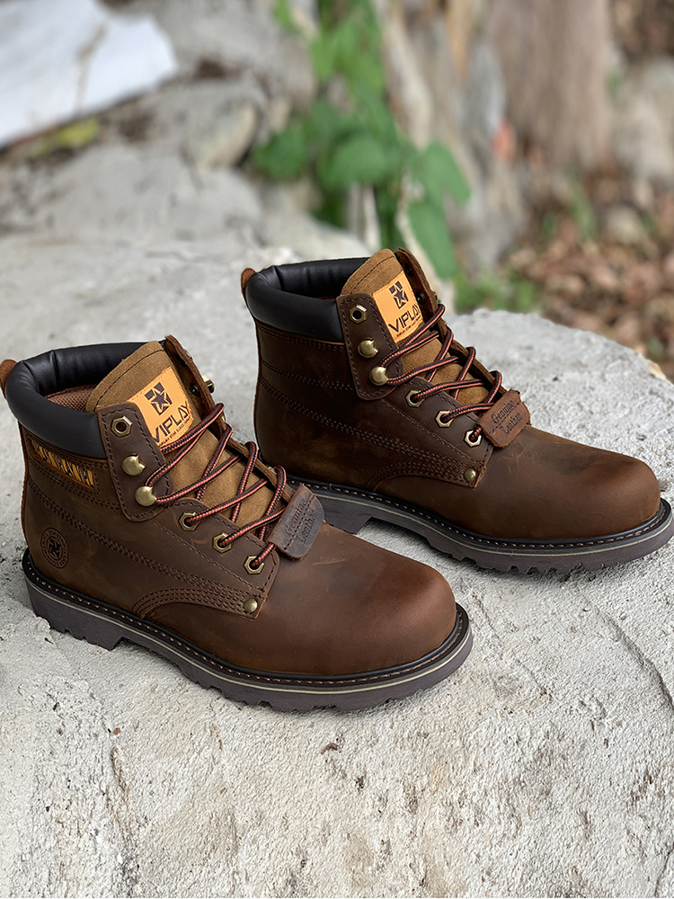 Leather Work Western - Męskie buty z prawdziwej skóry klasyczne