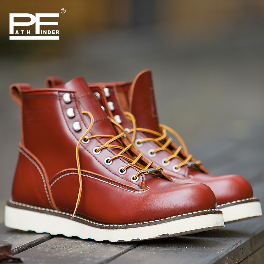 Leather Work Western - Męskie buty robocze ze skóry naturalnej,