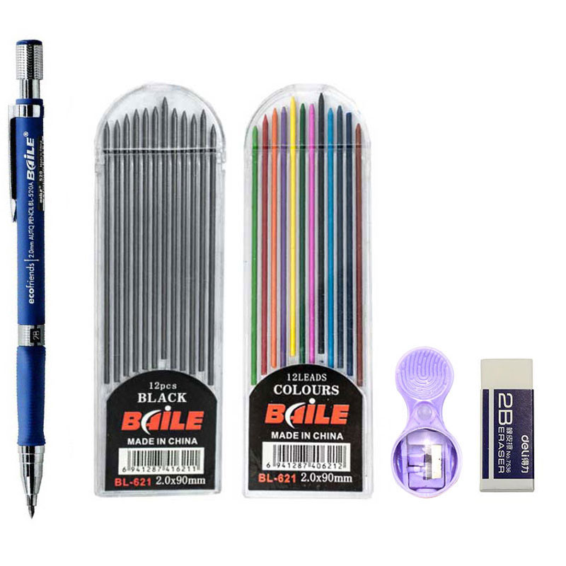 Staedtler Pencil Lumocolor - Zestaw ołówków automatycznych 2,0 mm 2B