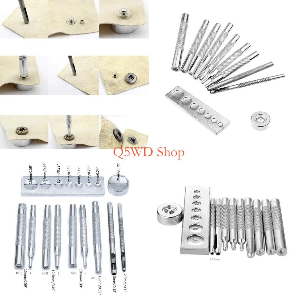 Rivet Setter Tool - Q5WD 11x Wytrzymałe narzędzie skórzane do