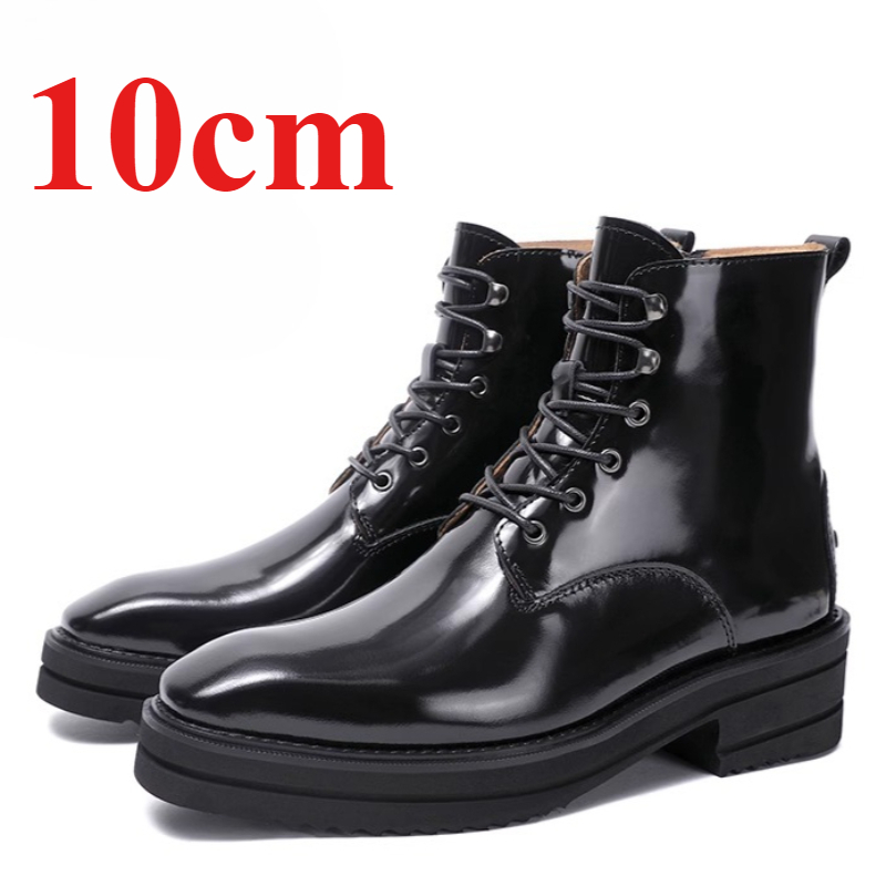 Leather Work Western - Buty podwyższające wzrost dla mężczyzn, niewidoczne,