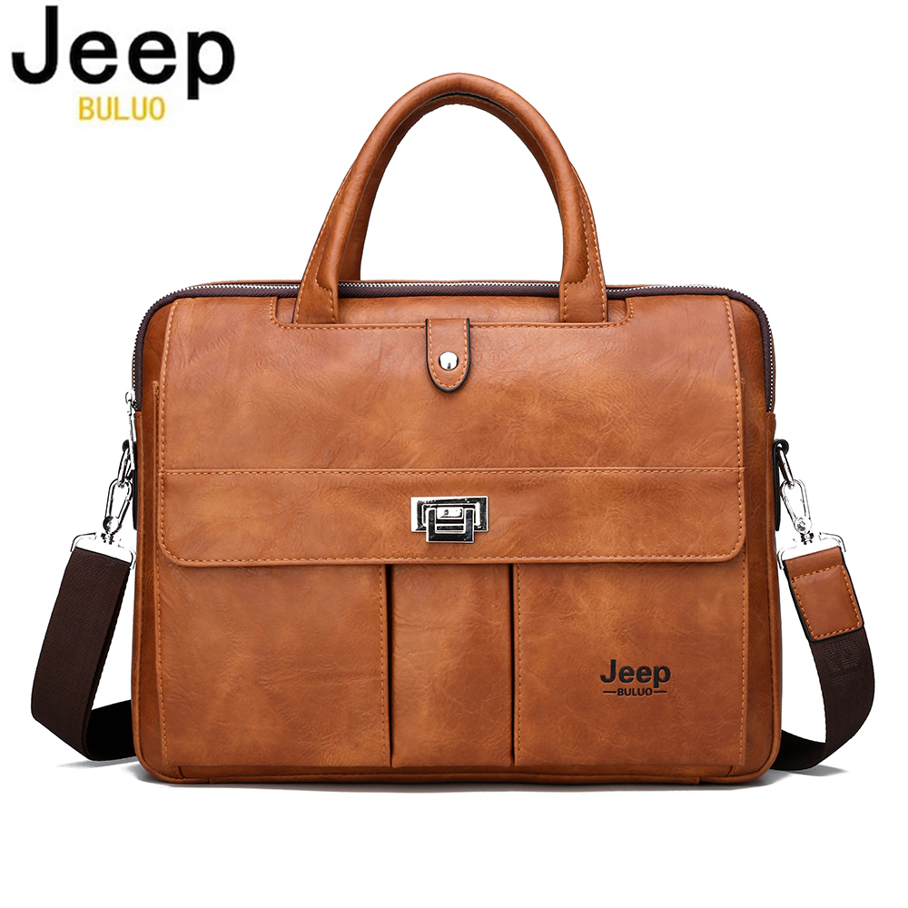 Leatherwork Bag - Torba męska Jeep Buluo ze skóry,