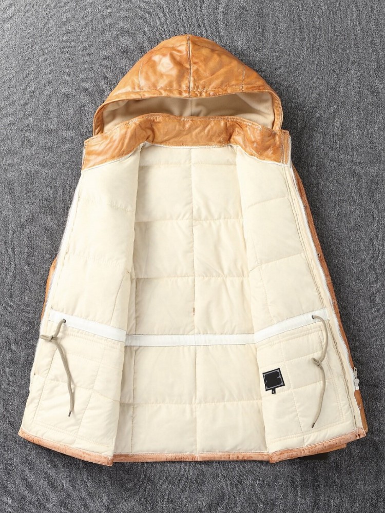 Zimowa męska kurtka z owczej s – Leather Work Jacket With Hood recenzja i cena