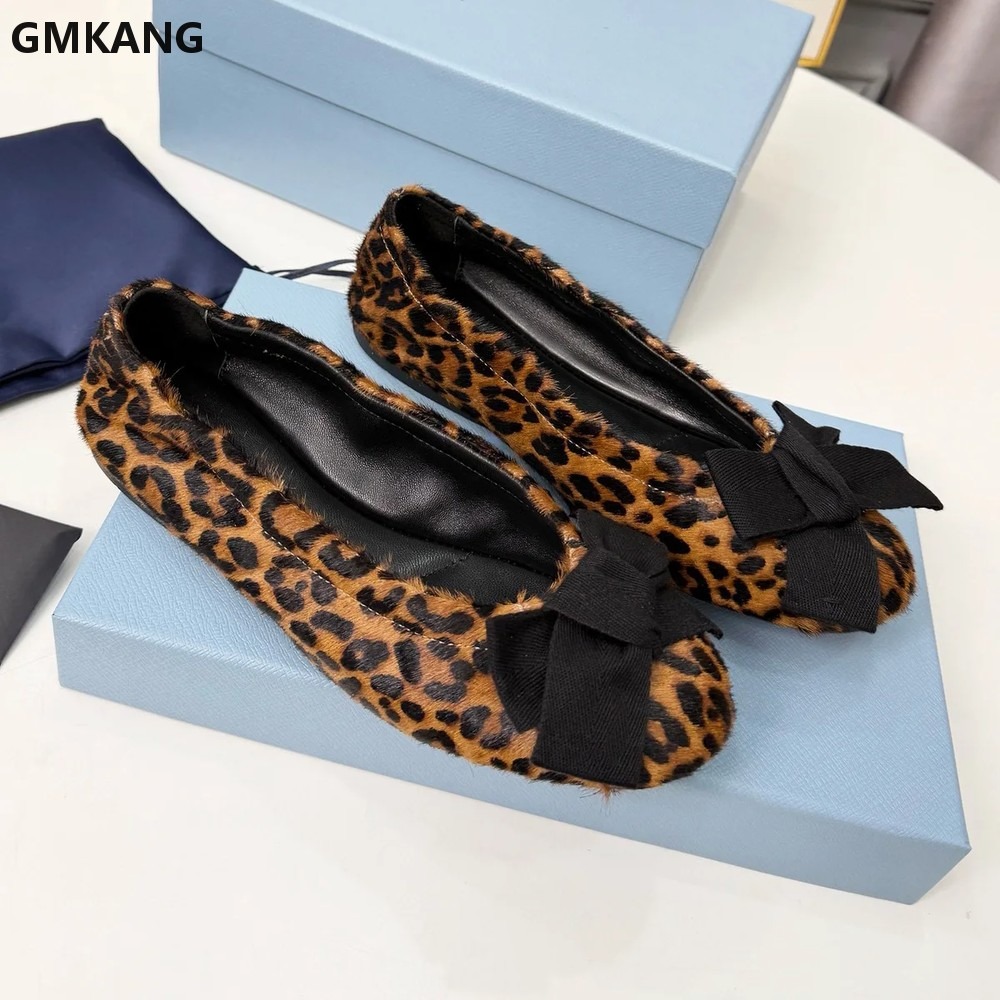 Damskie baleriny z kokardą, pl – Leather Work Flats Women recenzja i cena