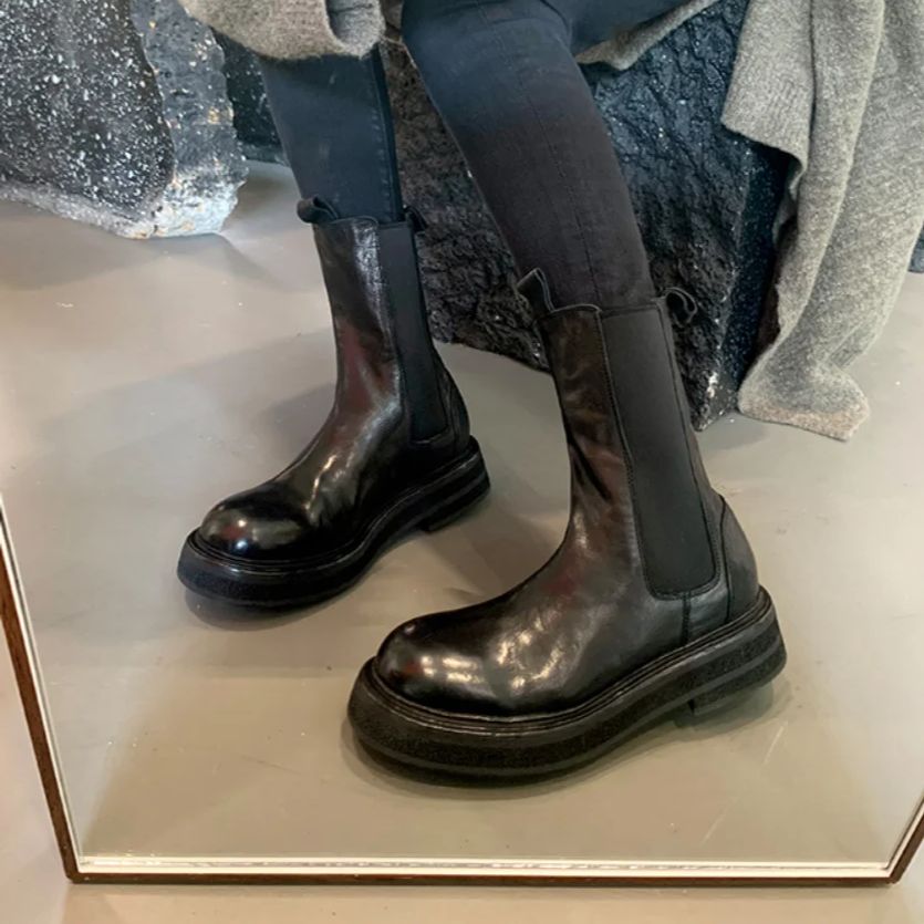 Damskie botki ze skóry PU do p – Leather Work Western recenzja i cena