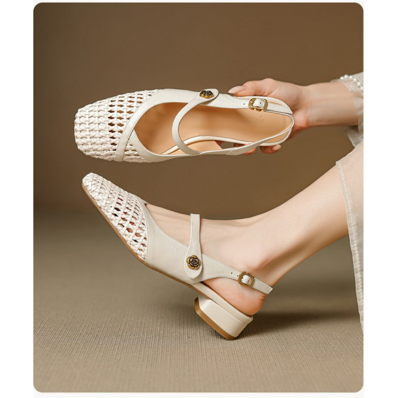 Damskie sandały z zakrytymi pa – Leather Work Flats Women recenzja i cena