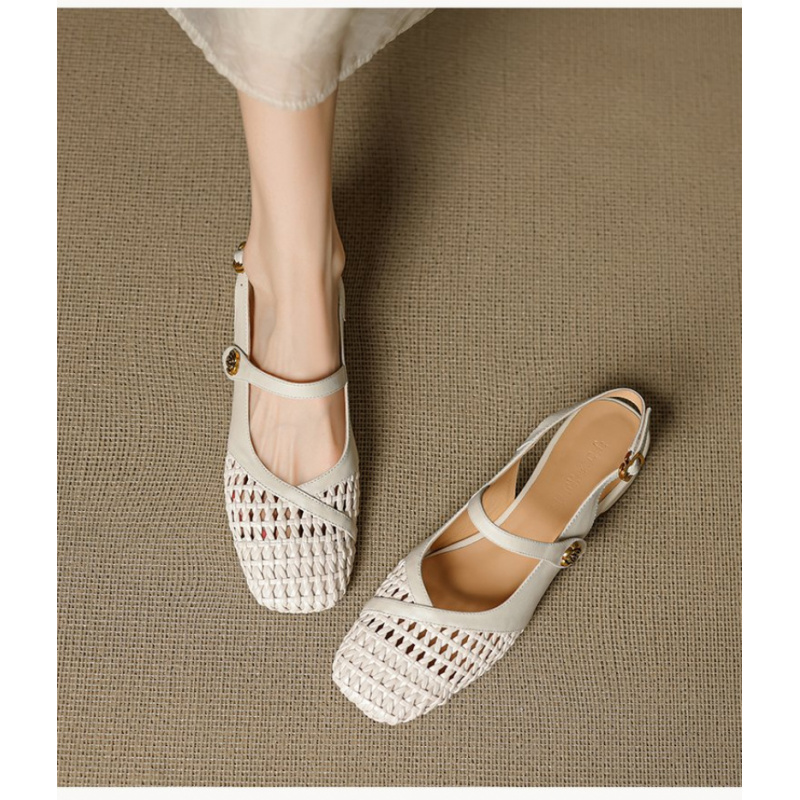 Damskie sandały z zakrytymi pa – Leather Work Flats Women recenzja i cena