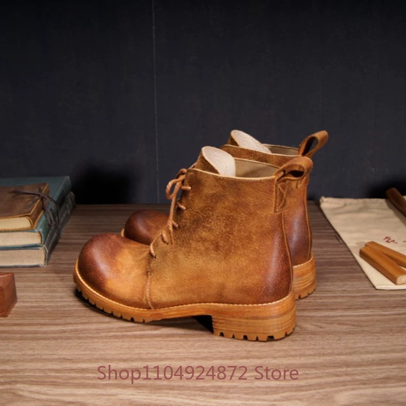 Ręcznie Robione Retro Botki De – Leather Work Western recenzja i cena