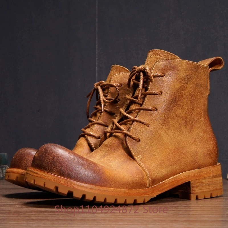 Ręcznie Robione Retro Botki De – Leather Work Western recenzja i cena