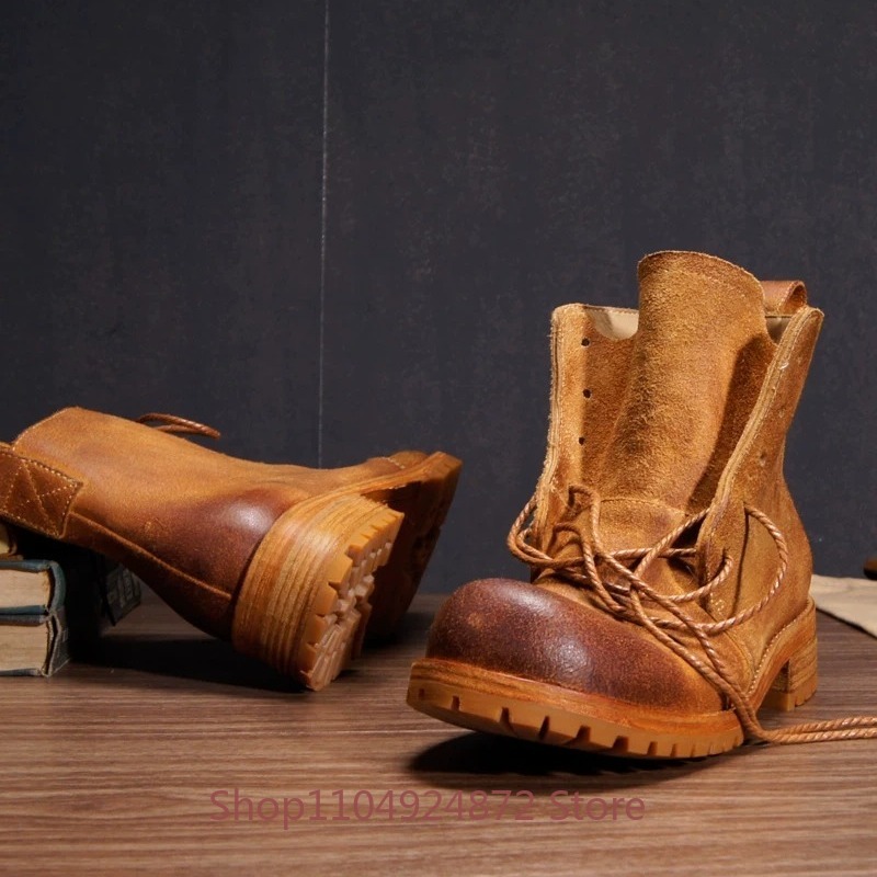 Ręcznie Robione Retro Botki De – Leather Work Western recenzja i cena