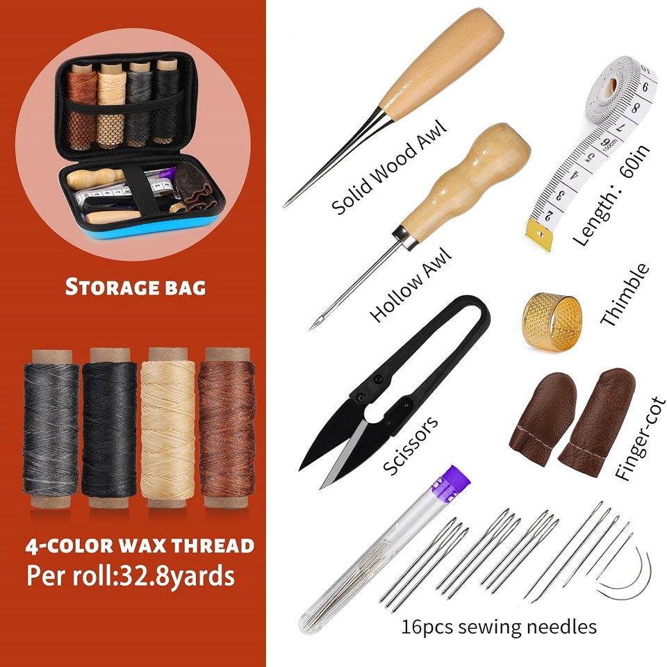 BUDDUR zestaw narzędzi do szyc – Leatherwork Kit recenzja i cena