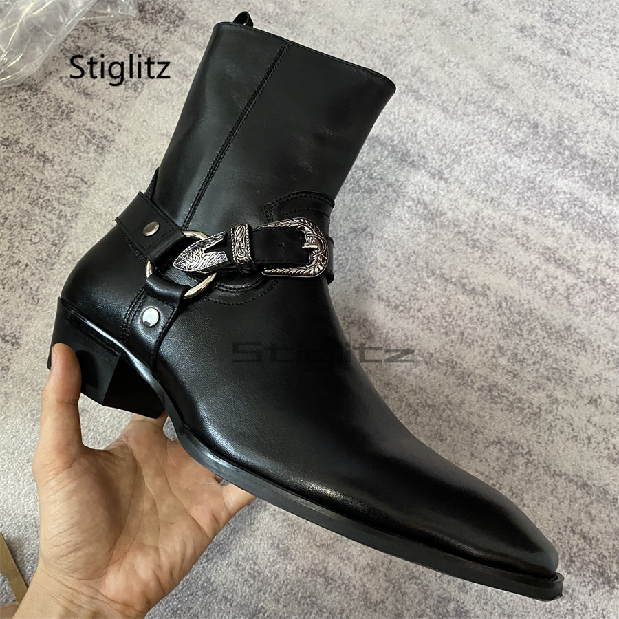 Męskie botki do kostki z klamr – Leather Work Western recenzja i cena