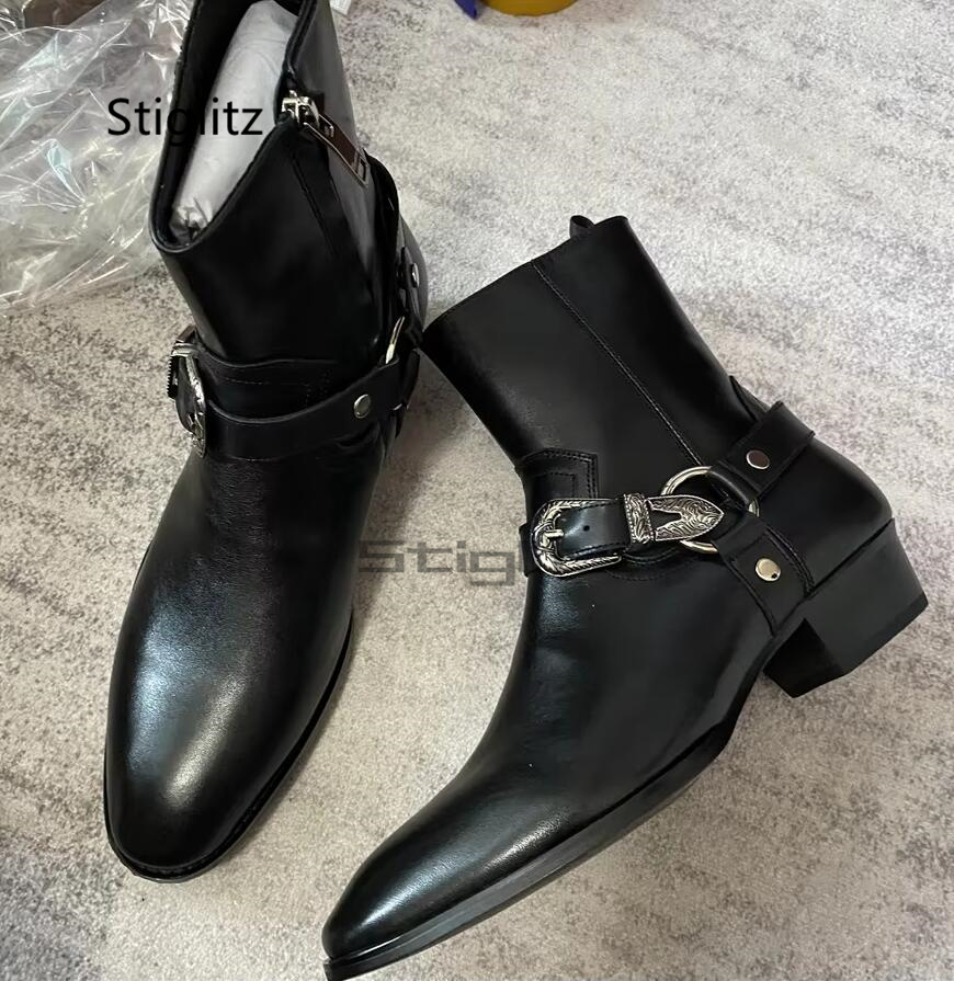 Męskie botki do kostki z klamr – Leather Work Western recenzja i cena