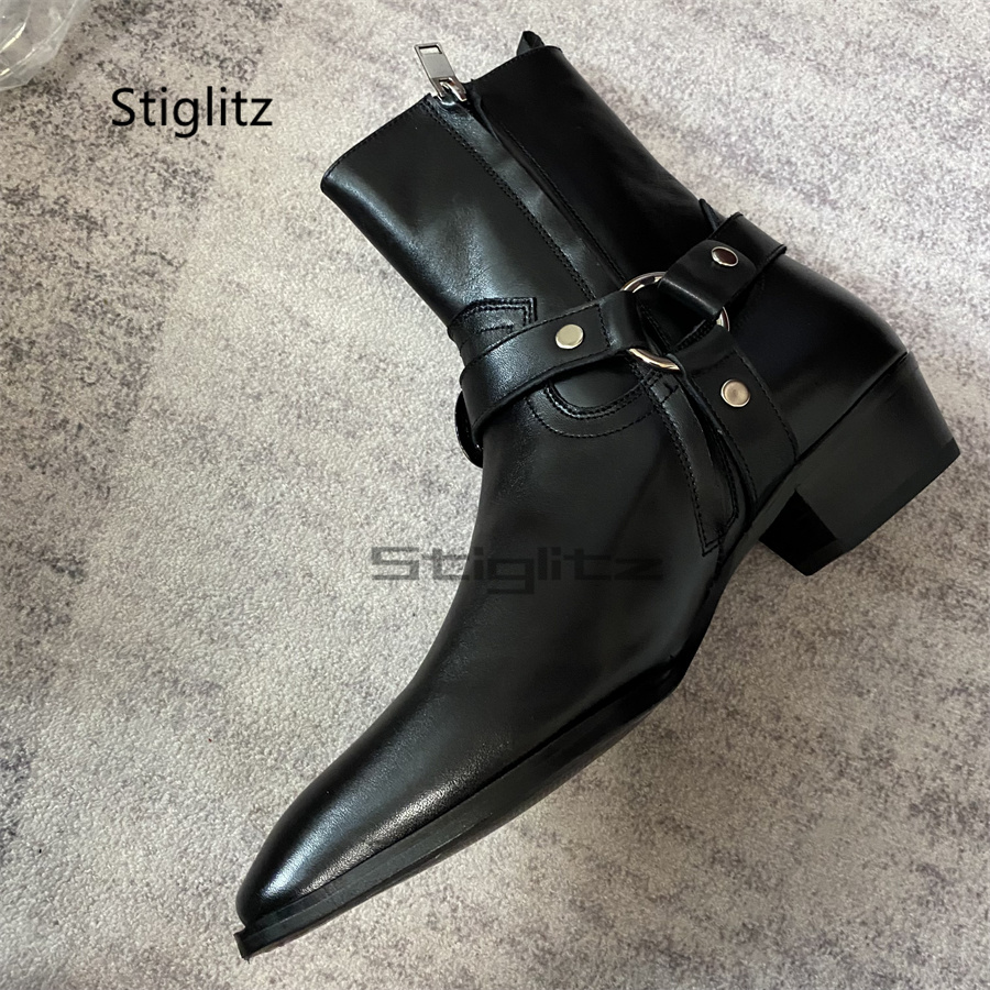 Męskie botki do kostki z klamr – Leather Work Western recenzja i cena