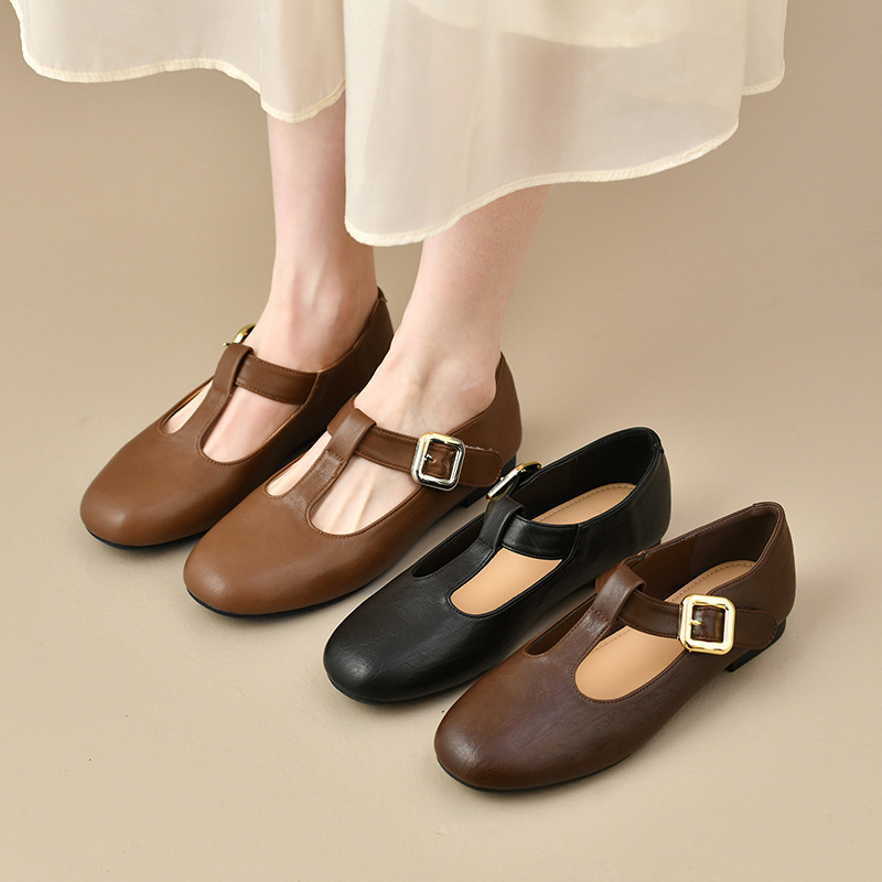 Damskie skórzane baleriny Mary – Leather Work Flats Women recenzja i cena