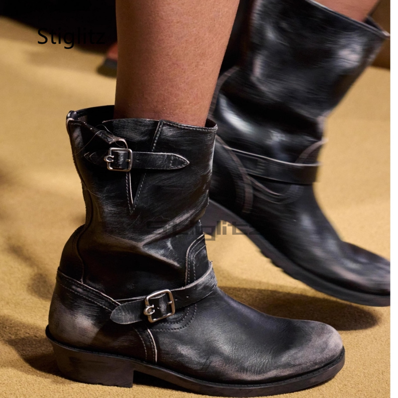 Retro Kowbojki Westernowe Męsk – Leather Work Western recenzja i cena