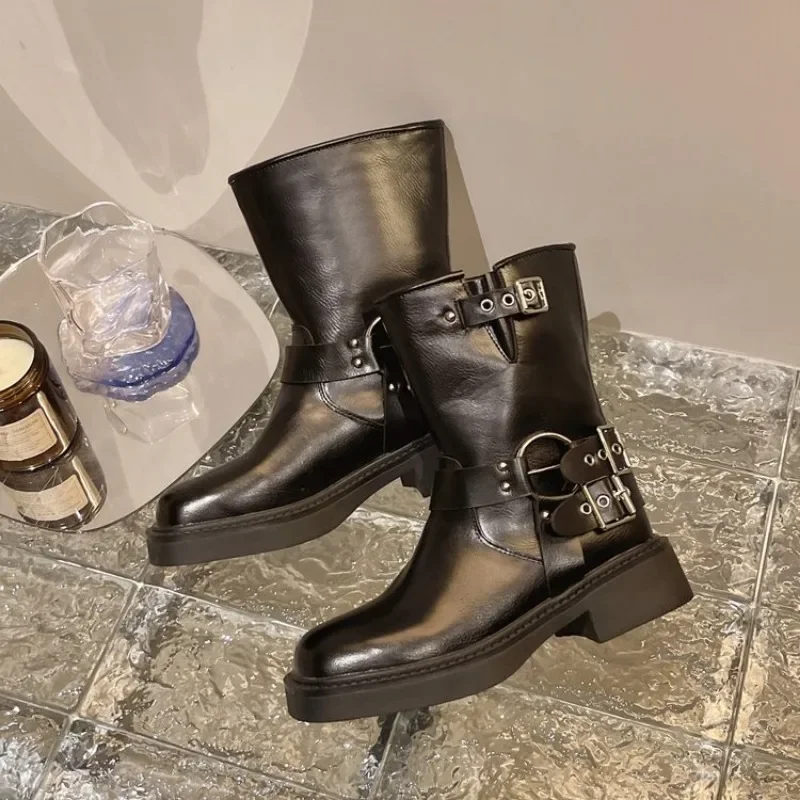 Botki damskie Jesienna moda ro – Leather Work Western recenzja i cena