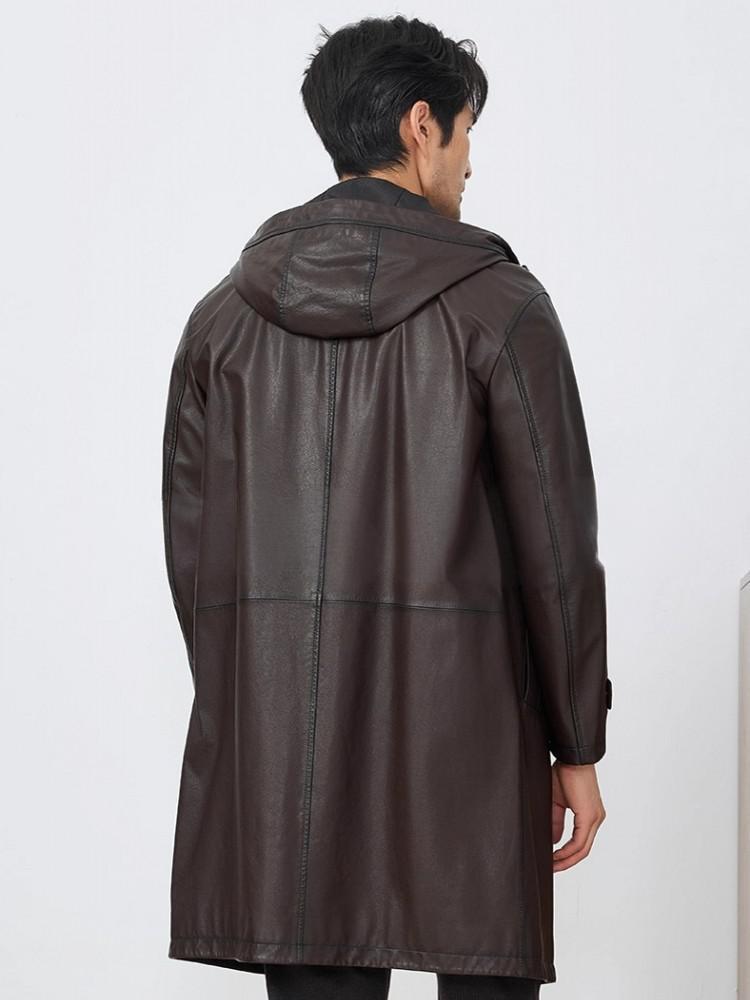 Męska kurtka skórzana z kaptur – Leather Work Jacket With Hood recenzja i cena