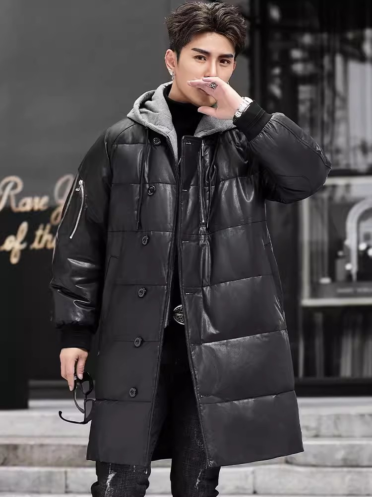 Zimowa Nowa Męska Kurtka Pucho – Leather Work Jacket With Hood recenzja i cena