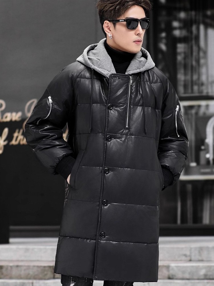 Zimowa Nowa Męska Kurtka Pucho – Leather Work Jacket With Hood recenzja i cena