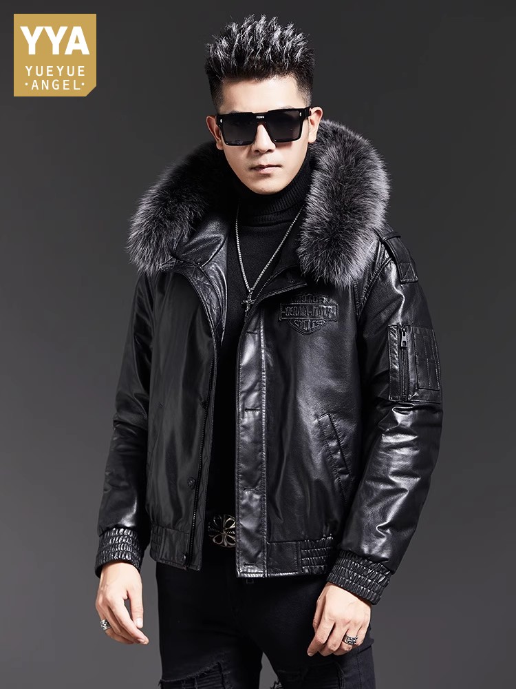 Męska kurtka zimowa z kołnierz – Leather Work Jacket With Hood recenzja i cena