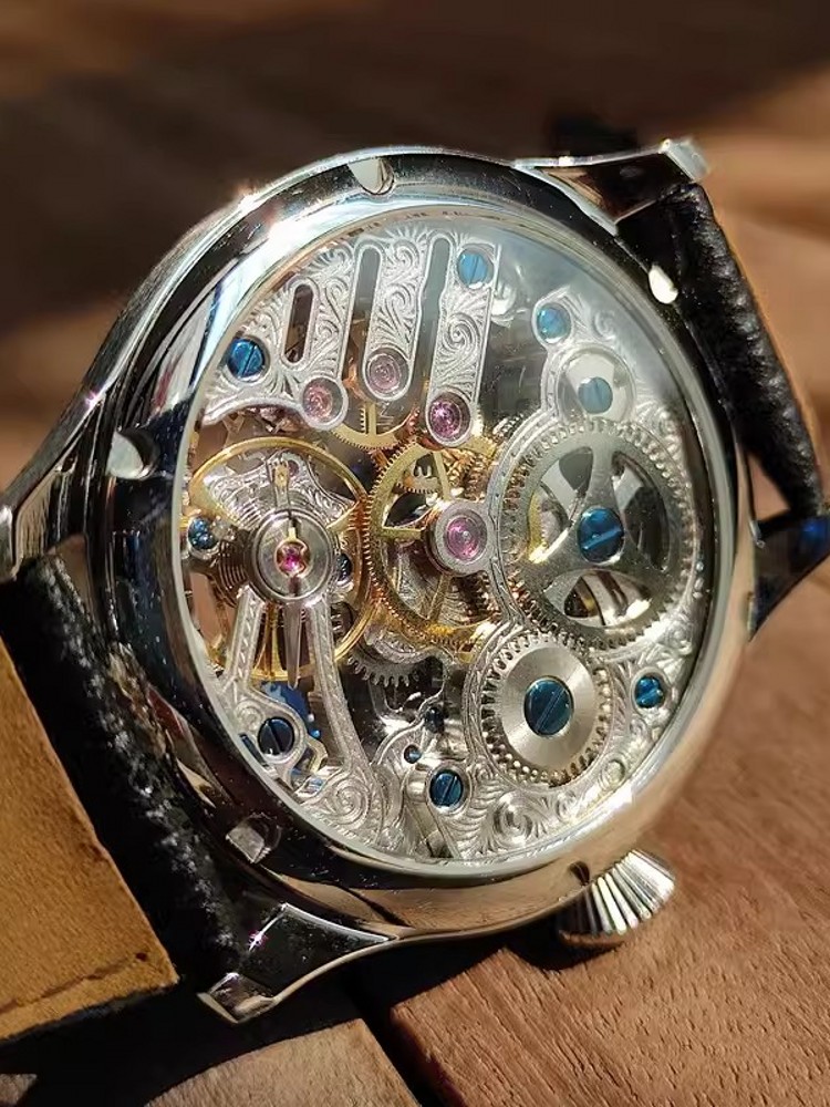 Męskie zegarki mechaniczne nak – Leatherwork Ideas recenzja i cena